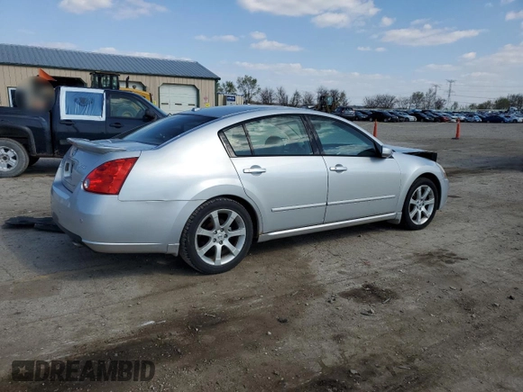 2008 Nissan Maxima 3.5 SL with VIN 1N4BA41E48C816457, listed as a Copart auction lot 52996695 with 121,485 mi miles and Clean Title. Bid and sale history available at carsss.com. Image 3.