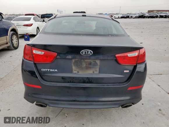 2015 Kia Optima LX with VIN KNAGM4A76F5663684, listed as a Copart auction lot 57304855 with 98,523 mi miles and Salvage title. Bid and sale history available at DreamBid. Image 6.