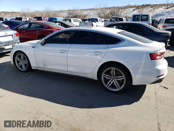 2018 Audi A5 Sportback Premium Plus with VIN WAUENCF53JA018058, listed as a Copart auction lot 38956113 with 42,339 mi miles. Bid and sale history available at carsss.com. Image 2.