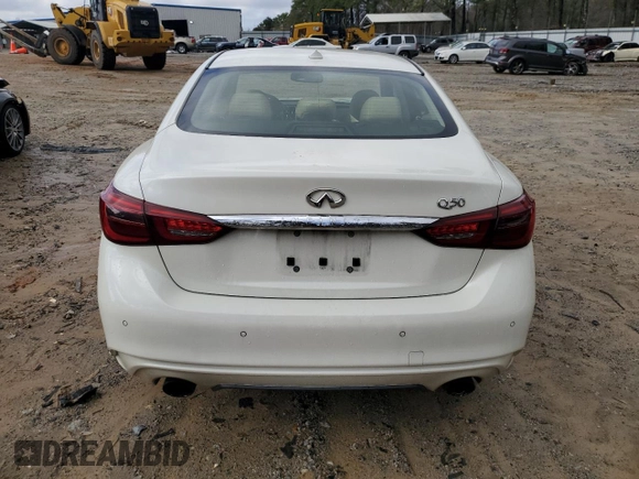 2018 Infiniti Q50 3.0t Luxe with VIN JN1EV7AP1JM354635, listed as a Copart auction lot 45191065 with 58,914 mi miles and Salvage Title. Bid and sale history available at carsss.com. Image 6.