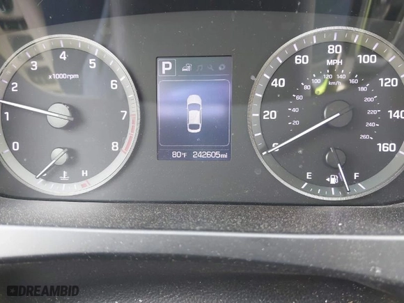 2016 Hyundai Sonata 2.4L SE with VIN 5NPE24AF9GH305164, listed as a IAAI auction lot 41935979 with 242,605 mi miles. Bid and sale history available at carsss.com. Image 7.