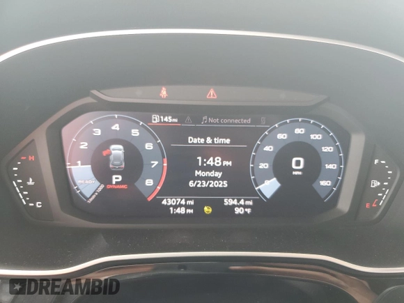 2021 Audi Q3 S line Premium with VIN WA1DECF3XM1045978, listed as a Copart auction lot 59963385 with 43,074 mi miles and Salvage title. Bid and sale history available at DreamBid. Image 9.