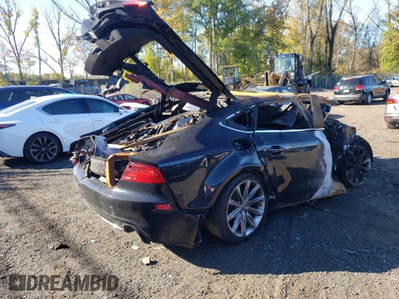 2014 Audi A7 3.0 TDI Premium Plus with VIN WAUWMAFC8EN009137, listed as a Copart auction lot 74821574 with 0 mi miles and Clean Title. Bid and sale history available at carsss.com. Image 3.