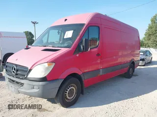 2010 Mercedes-Benz Sprinter Cargo with VIN WD3PE8CC1A5463414, listed as a IAAI auction lot 40383391 with 47,296 mi miles. Bid and sale history available at carsss.com. Image 2.