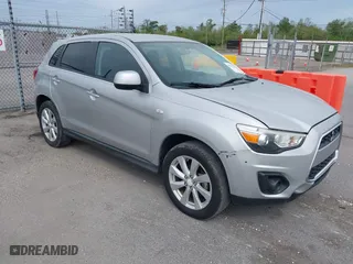 2014 Mitsubishi Outlander Sport ES with VIN 4A4AP3AU1EE019016, listed as a IAAI auction lot 41919332 with 185,944 mi miles. Bid and sale history available at carsss.com. Image 1.