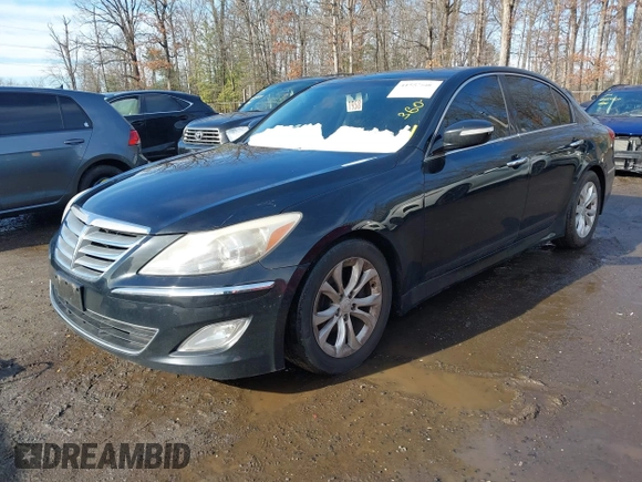 2012 Hyundai Genesis 3.8L z VIN KMHGC4DD9CU167203, wystawiony jako IAAI lot #41557600 z przebiegiem 168 661 mil mil oraz . Historia ofert i sprzedaży dostępna na DreamBid. Obrazek 2.