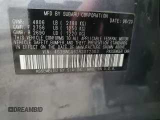 2024 Subaru Legacy Special Sports z VIN 4S3BWGG62R3012303, wystawiony jako Copart lot #82432784 z przebiegiem 18 309 mil mil oraz Szkoda całkowita • Salvage title. Historia ofert i sprzedaży dostępna na DreamBid. Obrazek 12.