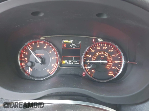 2016 Subaru WRX Premium with VIN JF1VA1E69G9808994, listed as a IAAI auction lot 41328870 with 116,411 mi miles. Bid and sale history available at carsss.com. Image 7.