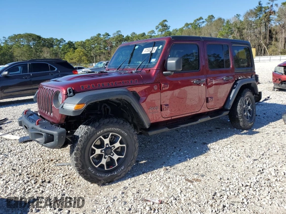 2022 Jeep Wrangler Unlimited Rubicon z VIN 1C4HJXFG1NW116549, wystawiony jako Copart lot #41506125 z przebiegiem 58 822 mil mil oraz Czysty tytuł • Clean title. Historia ofert i sprzedaży dostępna na DreamBid. Obrazek 1.