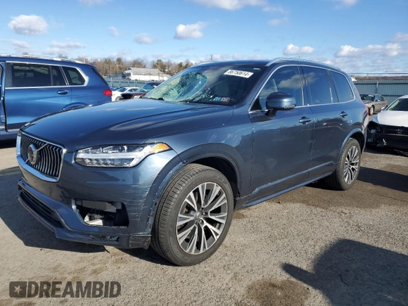 2020 Volvo XC90 Momentum with VIN YV4102PK0L1624237, listed as a Copart auction lot 86750614 with 55,883 mi miles and Salvage Title. Bid and sale history available at carsss.com. Image 1.