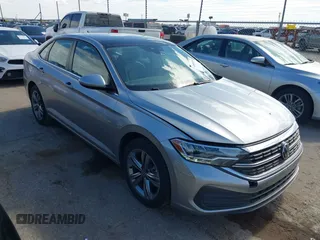2024 Volkswagen Jetta SE with VIN 3VW7M7BU1RM002374, listed as a IAAI auction lot 42605292 with 46,844 mi miles and . Bid and sale history available at DreamBid. Image 1.