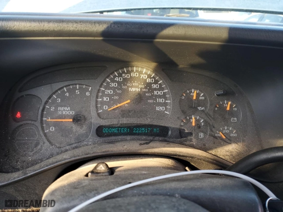 2003 Chevrolet Silverado 1500 LT with VIN 2GCEC19T131303989, listed as a Copart auction lot 42594995 with 222,517 mi miles and Salvage Title. Bid and sale history available at carsss.com. Image 9.
