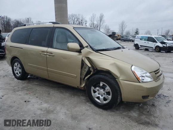 2009 Kia Sedona LX with VIN KNDMB233296311792, listed as a Copart auction lot 46840225 with 211,131 mi miles and Clean Title. Bid and sale history available at carsss.com. Image 4.