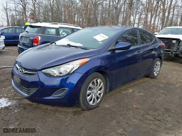 2011 Hyundai Elantra GLS PZEV with VIN 5NPDH4AE3BH038615, listed as a IAAI auction lot 41272963 with 107,396 mi miles. Bid and sale history available at carsss.com. Image 2.
