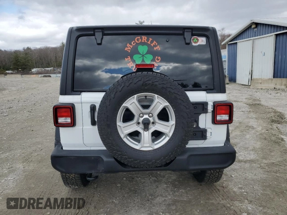 2022 Jeep Wrangler Unlimited Sport S with VIN 1C4HJXDG7NW150546, listed as a Copart auction lot 52297485 with 43,156 mi miles and Salvage title. Bid and sale history available at DreamBid. Image 6.