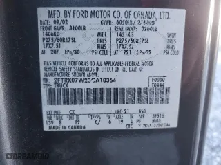2003 Ford F-150 XL with VIN 2FTRX07W23CA18364, listed as a Copart auction lot 88948485 with 0 mi miles and Non Repairable. Bid and sale history available at carsss.com. Image 12.