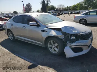 2014 Kia Optima LX with VIN KNAGM4A74E5476751, listed as a Copart auction lot 49802185 with 0 mi miles and Clean Title. Bid and sale history available at carsss.com. Image 4.
