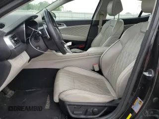 2019 Genesis G70 Advanced with VIN KMTG44LA0KU029896, listed as a Copart auction lot 57032914 with 92,663 mi miles and Salvage Title. Bid and sale history available at DreamBid. Image 7.