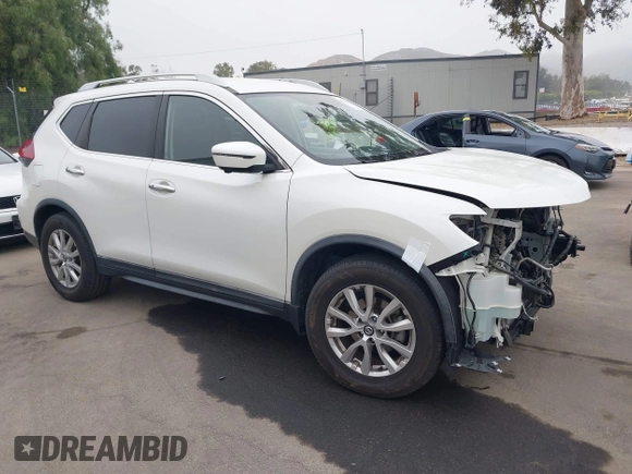2018 Nissan Rogue SV with VIN KNMAT2MT7JP593232, listed as a IAAI auction lot 42141416 with 34,373 mi miles and . Bid and sale history available at carsss.com. Image 1.