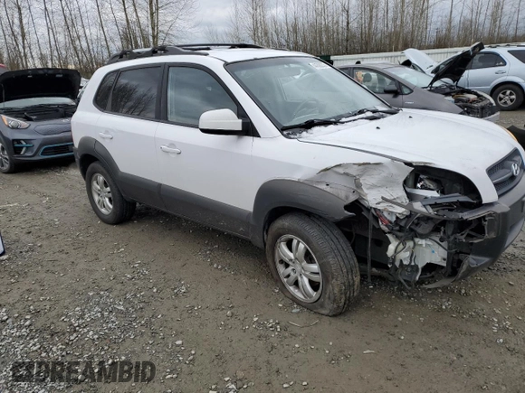 2007 Hyundai Tucson SE with VIN KM8JN12D37U636938, listed as a Copart auction lot 44588235 with 135,131 mi miles and Salvage Title. Bid and sale history available at carsss.com. Image 4.