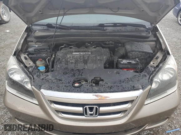 2005 Honda Odyssey LX with VIN 5FNRL382X5B107510, listed as a Copart auction lot 59554905 with 124,393 mi miles and Salvage title. Bid and sale history available at DreamBid. Image 12.