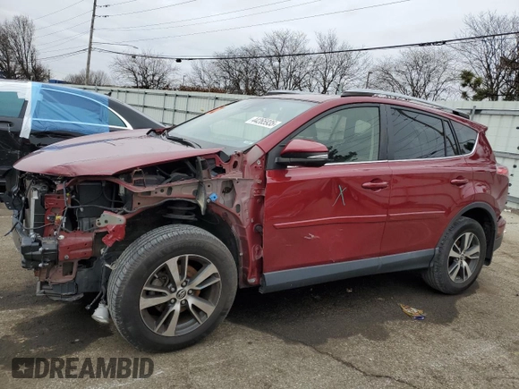 2018 Toyota RAV4 XLE with VIN JTMRFREV6JD233356, listed as a Copart auction lot 44265935 with 76,226 mi miles and Salvage Title. Bid and sale history available at DreamBid. Image 1.
