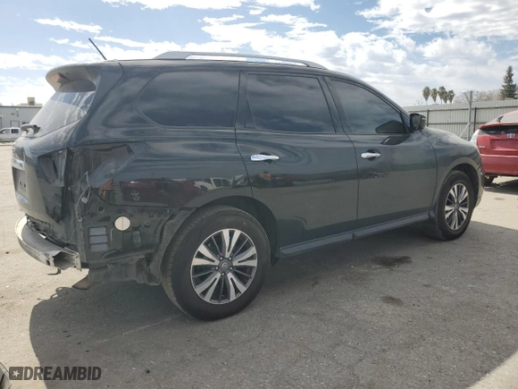 2017 Nissan Pathfinder SL with VIN 5N1DR2MN0HC906129, listed as a Copart auction lot 47299935 with 142,228 mi miles and Salvage Title. Bid and sale history available at carsss.com. Image 3.