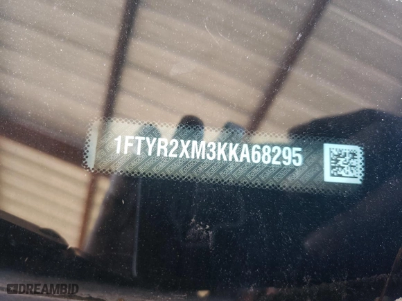 2019 Ford Transit Van with VIN 1FTYR2XM3KKA68295, listed as a Copart auction lot 73612164 with 96,255 mi miles and Salvage Title. Bid and sale history available at carsss.com. Image 12.