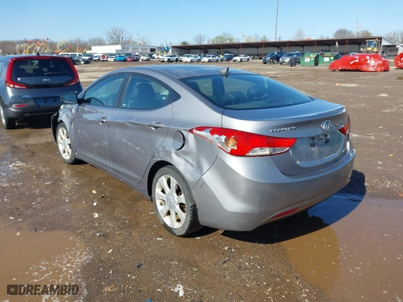 2012 Hyundai Elantra GLS with VIN KMHDH4AE2CU274806, listed as a IAAI auction lot 41893318 with 172,480 mi miles. Bid and sale history available at carsss.com. Image 3.