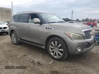 2012 Infiniti QX56 7-passenger with VIN JN8AZ2NE2C9021981, listed as a Copart auction lot 78465744 with 195,422 mi miles and Salvage Title. Bid and sale history available at carsss.com. Image 4.
