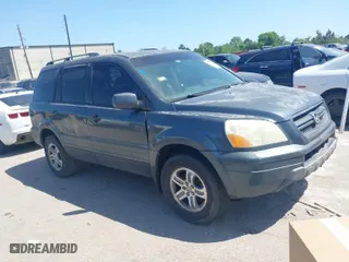 2005 Honda Pilot EX-L with RES with VIN 5FNYF18685B056356, listed as a IAAI auction lot 42006222 with 295,174 mi miles. Bid and sale history available at carsss.com. Image 1.
