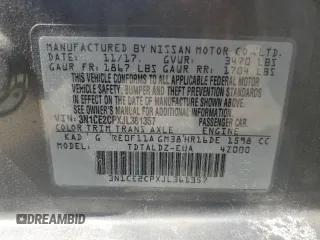 2018 Nissan Note SV with VIN 3N1CE2CPXJL361357, listed as a Copart auction lot 61531015 with 28,324 mi miles and Salvage title. Bid and sale history available at DreamBid. Image 13.