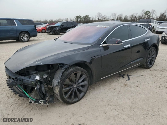 2017 Tesla Model S 100D with VIN 5YJSA1E25HF229423, listed as a Copart auction lot 48037295 with 60,592 mi miles and Non Repairable. Bid and sale history available at carsss.com. Image 1.