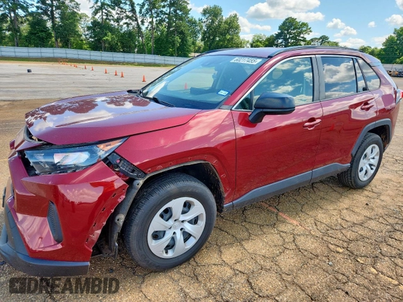 2019 Toyota RAV4 LE with VIN JTMH1RFV0KD517317, listed as a Copart auction lot 60217455 with 57,860 mi miles and Salvage title. Bid and sale history available at DreamBid. Image 1.