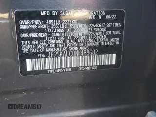 2022 Subaru Forester Wilderness with VIN JF2SKALC0NH488682, listed as a Copart auction lot 46523635 with 25,861 mi miles and Salvage Title. Bid and sale history available at carsss.com. Image 13.