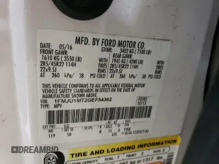 2016 Ford Expedition Platinum z VIN 1FMJU1MT2GEF54362, wystawiony jako Copart lot #42194005 z przebiegiem 140 798 mil mil oraz Szkoda całkowita • Salvage title. Historia ofert i sprzedaży dostępna na DreamBid. Obrazek 16.
