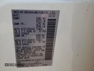 2013 Nissan Pathfinder SV with VIN 5N1AR2MM9DC624415, listed as a Copart auction lot 72439824 with 196,335 mi miles and Salvage Title. Bid and sale history available at carsss.com. Image 13.