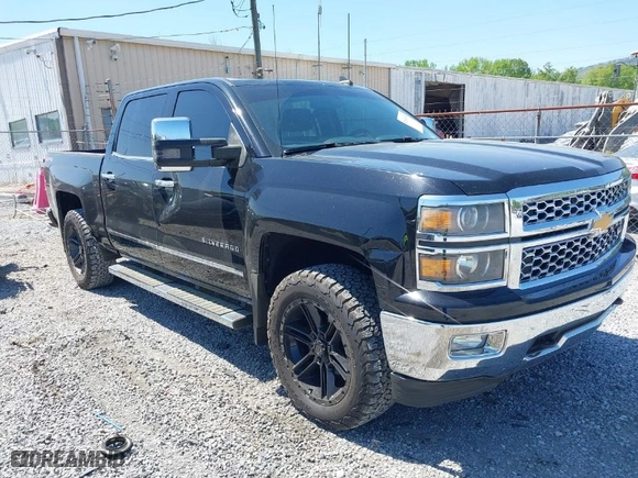 2015 Chevrolet Silverado 1500 LTZ with VIN 3GCUKSEC1FG343060, listed as a IAAI auction lot 42043989 with 157,645 mi miles. Bid and sale history available at carsss.com. Image 1.
