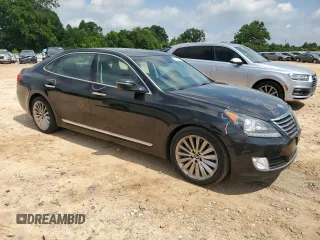 2015 Hyundai Equus Signature with VIN KMHGH4JH5FU094120, listed as a Copart auction lot 63238345 with 103,658 mi miles and Salvage title. Bid and sale history available at DreamBid. Image 4.