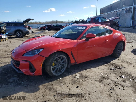 2023 Subaru BRZ Limited with VIN JF1ZDBF17P8702650, listed as a Copart auction lot 87126474 with 16,767 mi miles and Salvage Title. Bid and sale history available at carsss.com. Image 1.