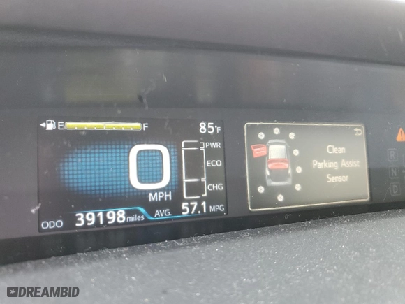 2019 Toyota Prius LE with VIN JTDL9RFU4K3010565, listed as a Copart auction lot 44865373 with 39,198 mi miles. Bid and sale history available at carsss.com. Image 9.