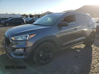 2019 Hyundai Tucson Night with VIN KM8J33AL4KU006154, listed as a Copart auction lot 80293084 with 80,286 mi miles and Salvage Title. Bid and sale history available at carsss.com. Image 1.
