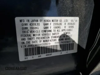 2006 Acura TSX Navi with VIN JH4CL96996C026519, listed as a Copart auction lot 63297675 with 159,219 mi miles and Salvage title. Bid and sale history available at DreamBid. Image 12.