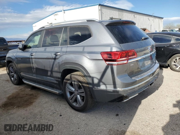 2019 Volkswagen Atlas SEL R-Line with VIN 1V2RR2CA9KC550679, listed as a Copart auction lot 50596155 with 85,482 mi miles and Salvage title. Bid and sale history available at DreamBid. Image 2.