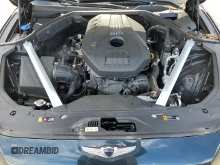 2023 Genesis G70 2.0T with VIN KMTG34TA5PU112928, listed as a Copart auction lot 74965654 with 17,963 mi miles and Salvage Title. Bid and sale history available at carsss.com. Image 12.