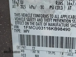 2006 Ford Escape XLT с VIN 1FMCU03116KB98490, выставлен на аукционе IAAI как лот 42168558 с пробегом 255 382 миль миль и . История ставок и продаж доступна на DreamBid. Изображение 9.