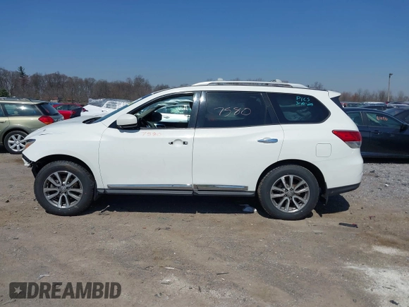 2013 Nissan Pathfinder SL z VIN 5N1AR2MM6DC629197, wystawiony jako IAAI lot #41847580 z przebiegiem 188 121 mil mil oraz . Historia ofert i sprzedaży dostępna na DreamBid. Obrazek 13.