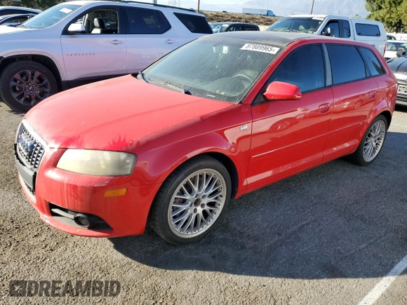 2006 Audi A3 S-Line with VIN WAUKD78PX6A077286, listed as a Copart auction lot 87889965 with 118,899 mi miles and Clean Title. Bid and sale history available at carsss.com. Image 1.