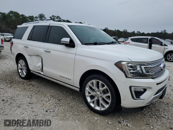 2018 Ford Expedition Platinum with VIN 1FMJU1LT9JEA25824, listed as a Copart auction lot 46264285 with 136,812 mi miles and Salvage Title. Bid and sale history available at carsss.com. Image 4.