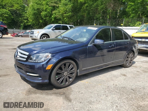 2011 Mercedes-Benz C 300 Sport with VIN WDDGF8BB4BR139871, listed as a Copart auction lot 54922615 with 189,937 mi miles and Salvage title. Bid and sale history available at DreamBid. Image 1.